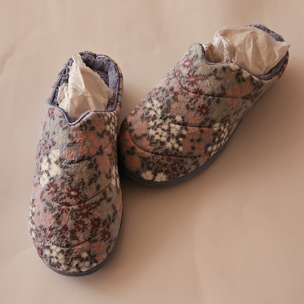 Dearfoams Multicolor Floral Women's Slippers Size Large 9-10